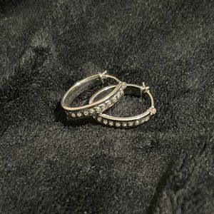 Small Studded Hoop Earrings